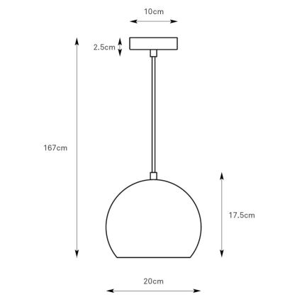 Markslöjd 108990 - Hängeleuchte POP an Kabel 1xGU10/7W/230V Ø 20 cm, braun