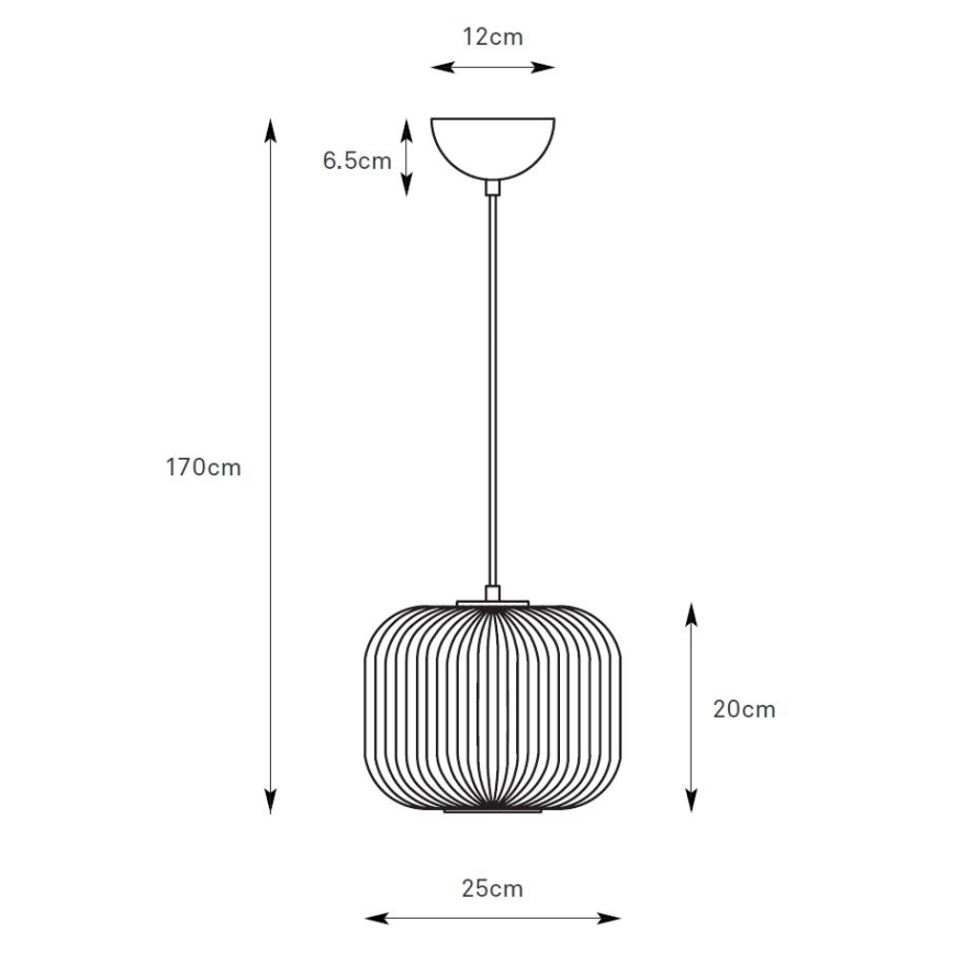 Markslöjd 109008 - Suspension sur câble SOBER 1xE27/40W/230V Ø 25 cm chrome mat