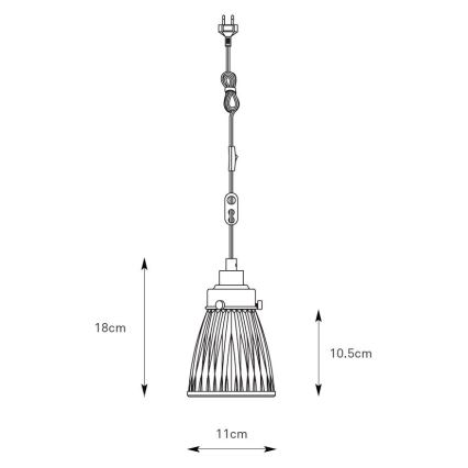 Markslöjd 109009 - Lampada a sospensione con cavo BELLIS 1xE14/40W/230V cromo opaco