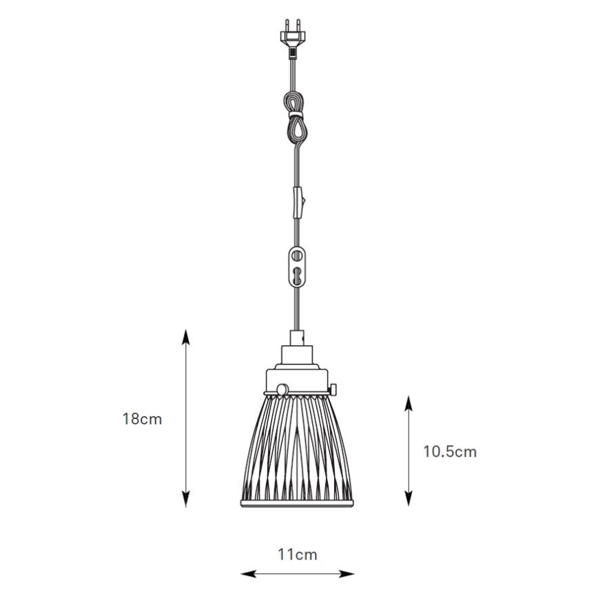 Markslöjd 109010 - Suspension sur câble BELLIS 1xE14/40W/230V, finition laiton