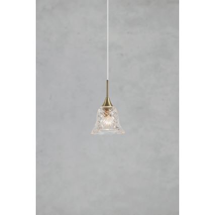 Markslöjd 109011 - Pendelleuchte mit Kabel LUNA 1xE14/40W/230V Messing