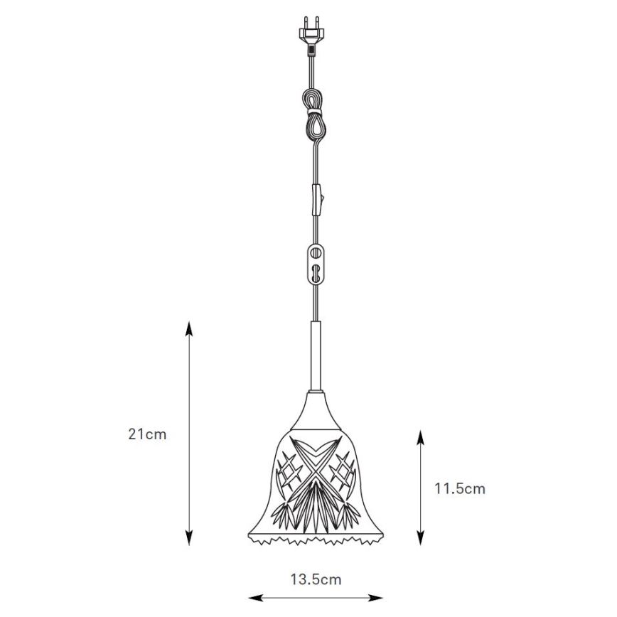 Markslöjd 109011 - Pendelleuchte mit Kabel LUNA 1xE14/40W/230V Messing