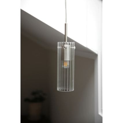Markslöjd 109013 - Lampadario sospeso a cavo TIBIA 1xE14/40W/230V trasparente/ottone