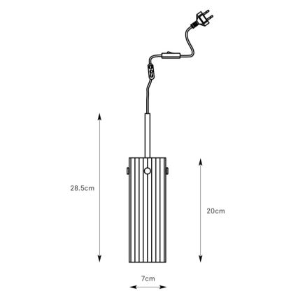 Markslöjd 109014 - Suspension sur câble TIBIA 1xE14/40W/230V laiton