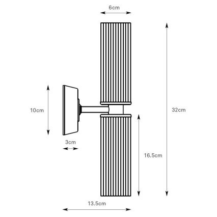 Markslöjd 109027 - Badezimmer-Wandleuchte RIMINI 2xG9/20W/230V IP44 glänzender Chrom