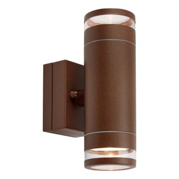 Markslöjd 109105 - Lampada da parete esterna dimmerabile a LED LUNO 2xLED/4,9W/230V IP65 marrone