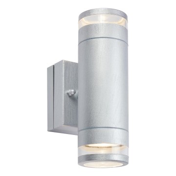 Markslöjd 109106 - Applique murale d'extérieur LED dimmable LUNO 2xLED/4,9W/230V IP65 argentée