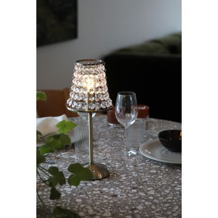 Markslöjd 109125 - Lampe de table tactile LED dimmable rechargeable LIORA 1xE14/2W/2000 mAh en laiton