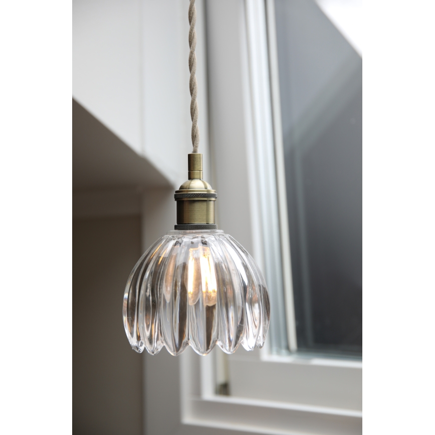 Markslöjd 109136 - Lampada a sospensione su cavo GOTA 1xE14/40W/230V ottone/trasparente