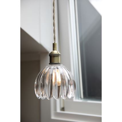 Markslöjd 109136 - Suspension sur câble GOTA 1xE14/40W/230V laiton/transparent