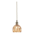 Markslöjd 109137 - Pendelleuchte an Kabel GOTA 1xE14/40W/230V rauchiges Beige/Messing