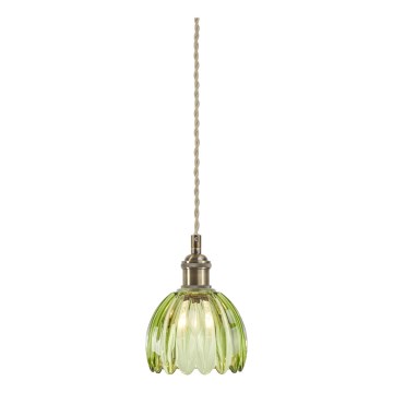 Markslöjd 109138 - Sospensione a cavo GOTA 1xE14/40W/230V verde fumé/ottone