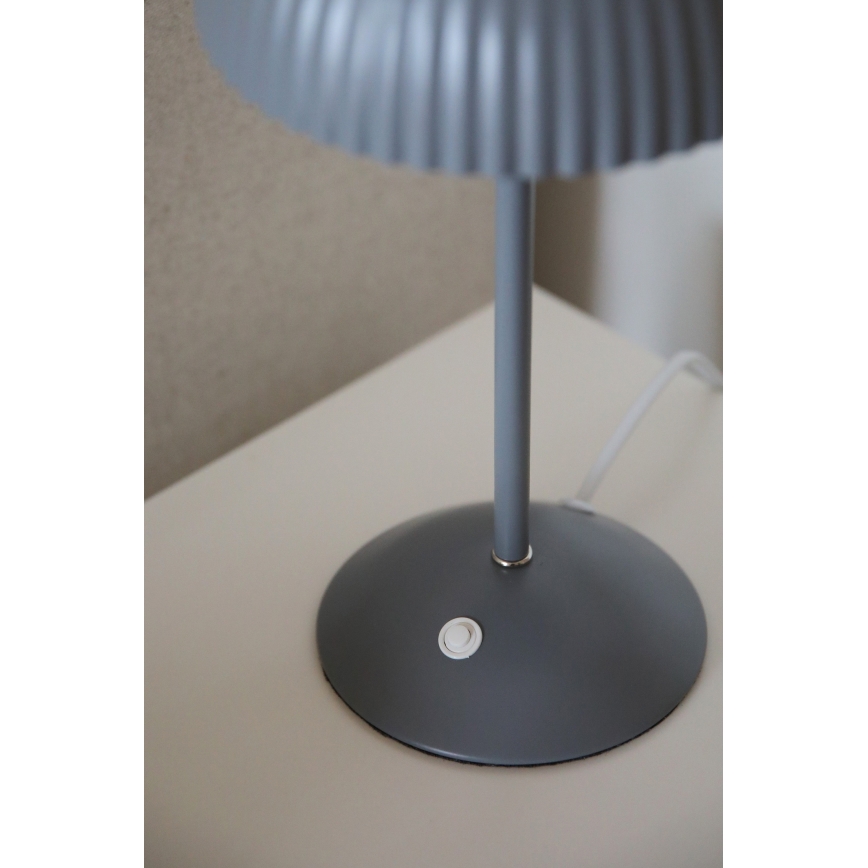 Markslöjd 109139 - Lampada da tavolo ZIN 2xG9/20W/230V grigia