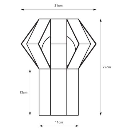 Markslöjd 109149 - Lampada da tavolo OCTA 1xE27/60W/230V arancione