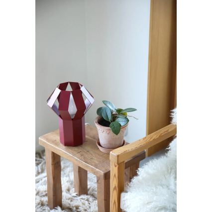 Markslöjd 109150 - Lampe de table OCTA 1xE27/60W/230V bordeaux