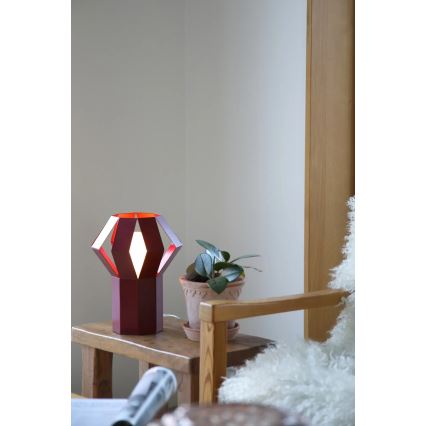 Markslöjd 109150 - Lampe de table OCTA 1xE27/60W/230V bordeaux