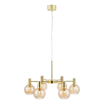 Markslöjd 109153 - Pendelleuchte an Kabel AMBRA 6xE14/40W/230V Gold/rauchiges Beige