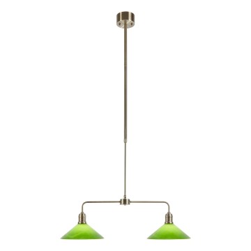Markslöjd 109161 - Pendelleuchte an Stange VELA 2xE27/60W/230V grün/messing