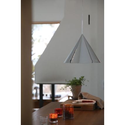 Markslöjd 109163 - Pendelleuchte mit Kabel TIP 1xE27/60W/230V Ø 37,5 cm glänzender Chrom
