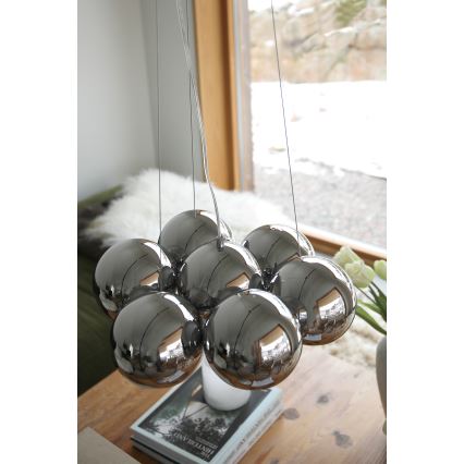 Markslöjd 109167 - Lampadario a sospensione su cavo CUPOLO 7xE14/40W/230V Ø 45 cm cromo lucido