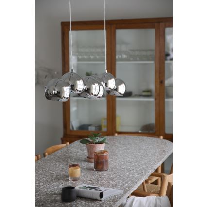 Markslöjd 109168 - Suspension sur câble CUPOLO 7xE14/40W/230V chrome brillant