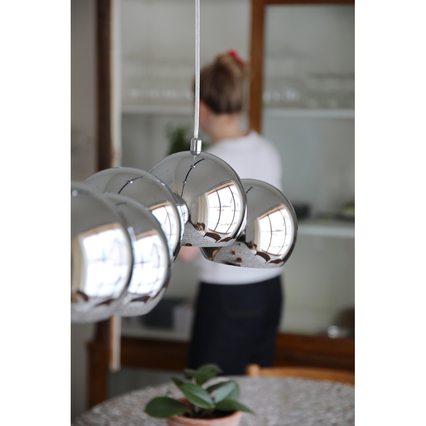 Markslöjd 109168 - Suspension sur câble CUPOLO 7xE14/40W/230V chrome brillant