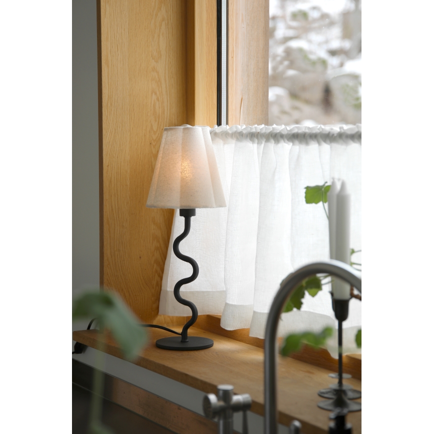 Markslöjd 109171 - Lampe de table VEYA 1xE14/40W/230V lin/noir