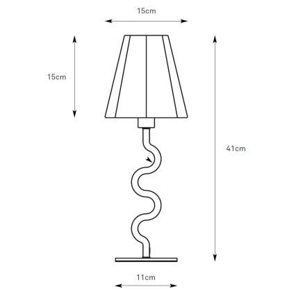 Markslöjd 109171 - Lampe de table VEYA 1xE14/40W/230V lin/noir