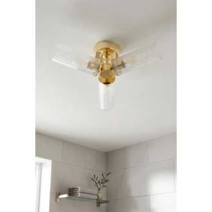 Markslöjd 109238 - Badezimmer-Aufbauleuchte RIMINI 3xG9/20W/230V IP44 Messing