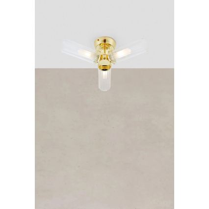 Markslöjd 109238 - Plafonnier pour salle de bains RIMINI 3xG9/20W/230V IP44 laiton