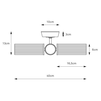Markslöjd 109238 - Plafonnier pour salle de bains RIMINI 3xG9/20W/230V IP44 laiton