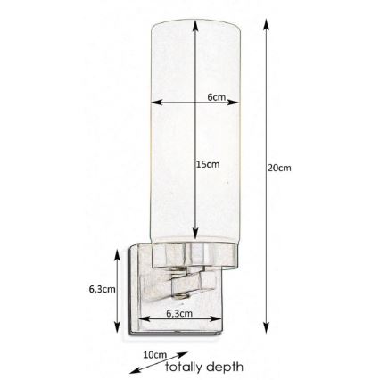Markslöjd 234744 - Badezimmerwandleuchte STELLA 1xE14/40W/230V