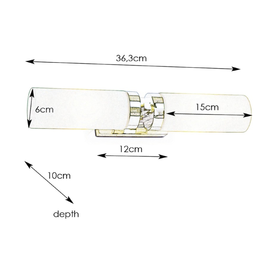 Markslöjd 234844, 450712 - Lampada da bagno STELLA 2xE14/40W/230V IP44