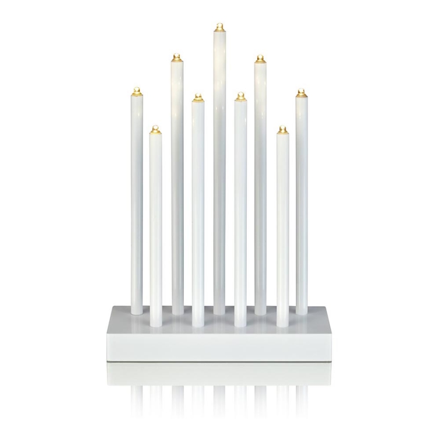 Markslöjd 702588 - Candelabro di Natale LED VIIK 9xLED/0,54W/230/3V bianco