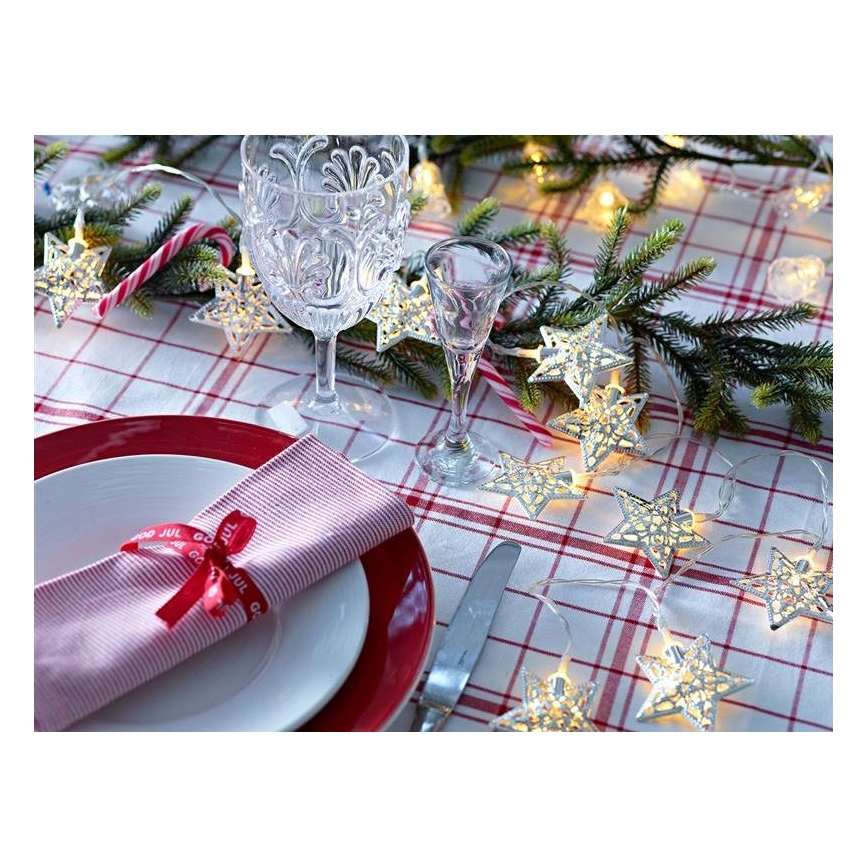 Markslöjd 703173 - LED-Weihnachtslichterkette LILLAN LED/3xAA 2,1m warmweiβ