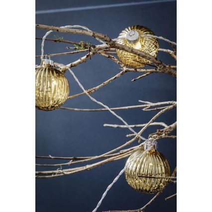 Markslöjd 703781 - Guirlande de Noël LED BIGSOLO 10xLED 1,65m blanc chaud