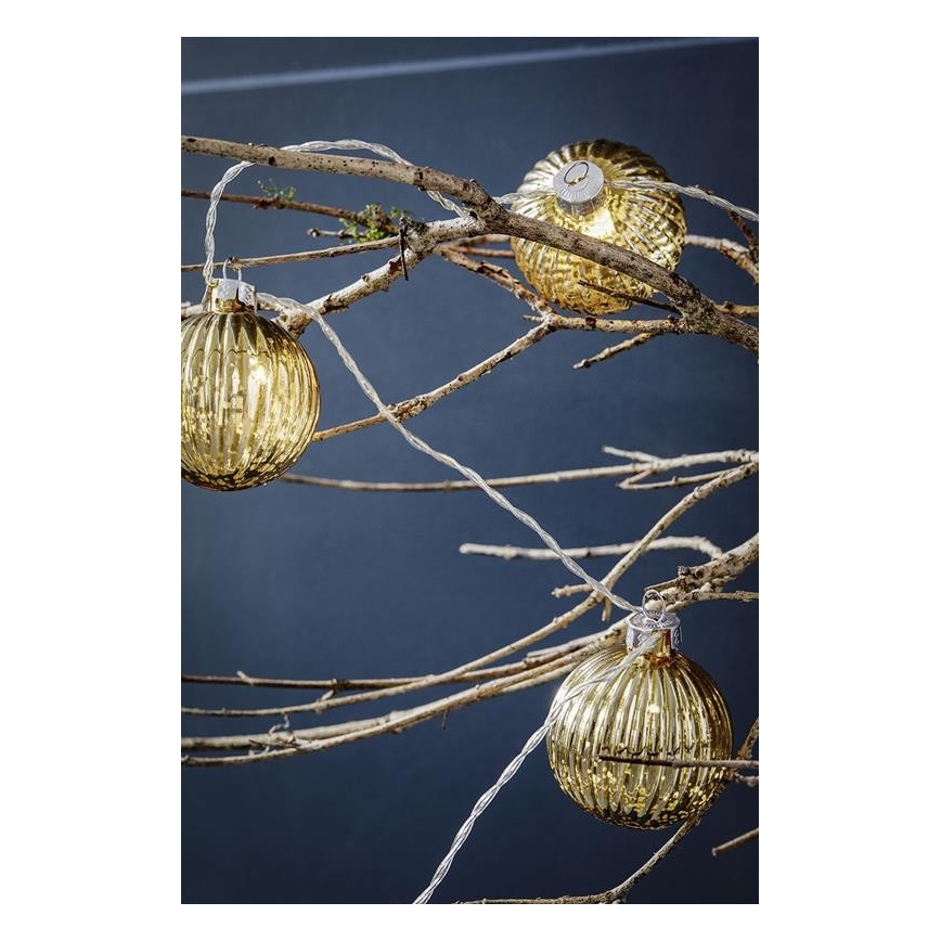 Markslöjd 703781 - Guirlande de Noël LED BIGSOLO 10xLED 1,65m blanc chaud
