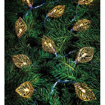 Markslöjd 703859 - Guirlande décorative LEAF LED/3xAA 1,85 m blanc chaud