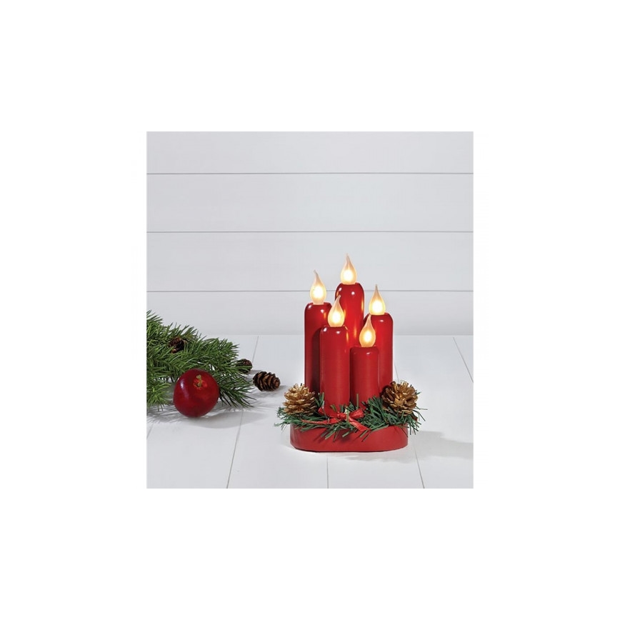 Markslöjd 704017 - Bougeoir de Noël HANNA 5xE10/0,06W/230V