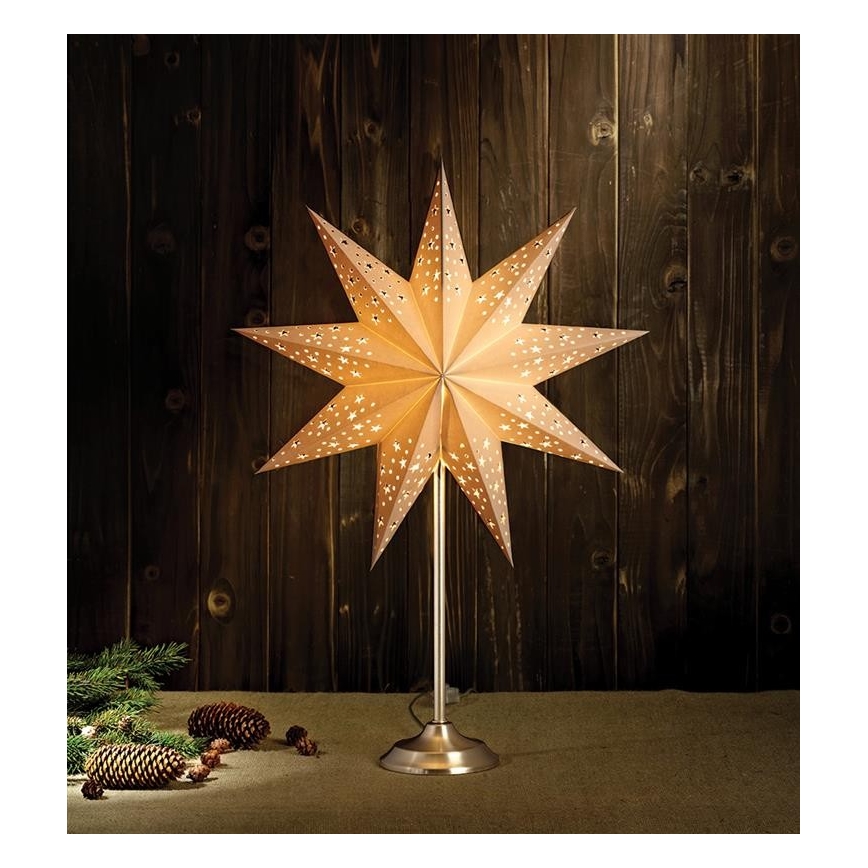 Markslöjd 704116 - Decorazione di Natale SOLVALLA 1xE14/25W/230V bianco 64 cm