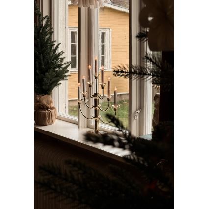 Markslöjd 704415 - Bougeoir de Noël GYLLING 7xE10/3W/230V doré