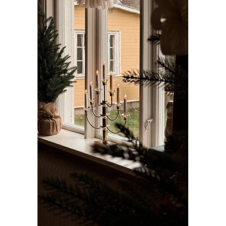 Markslöjd 704415 - Weihnachtsleuchter GYLLING 7xE10/3W/230V goldfarben