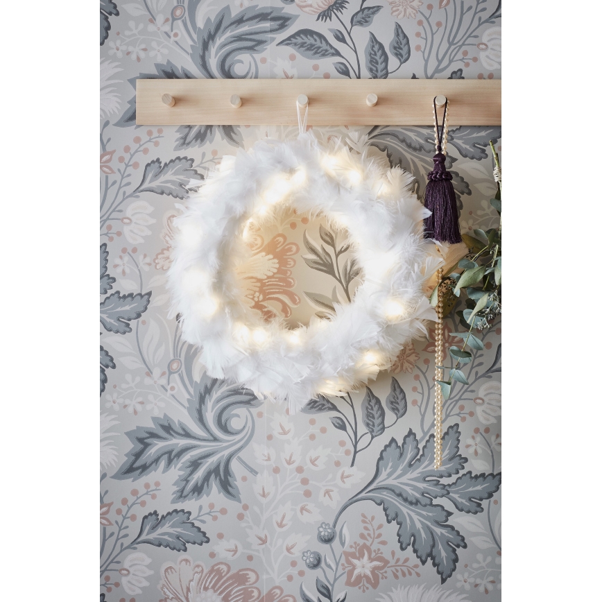 Markslöjd 705290 - LED Ghirlanda di Natale FEATHER LED/1,2W/3xAA diametro 35 cm