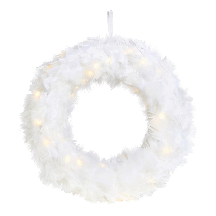 Markslöjd 705290 - LED Weihnachtskranz FEATHER LED/1,2W/3xAA Ø 35 cm