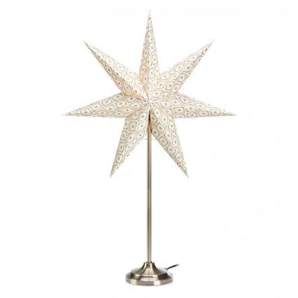 Markslöjd 705310 - Decorazione natalizia BAROQUE 1xE14/25W/230V 65 cm bianco/cromo opaco
