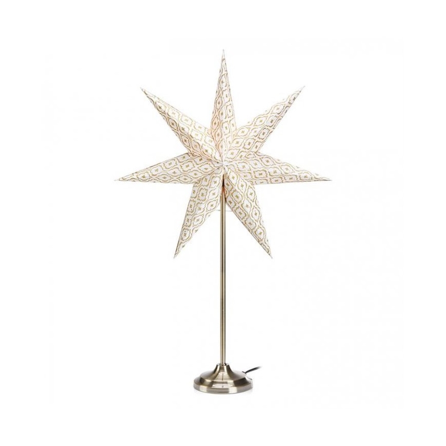 Markslöjd 705310 - Decorazione natalizia BAROQUE 1xE14/25W/230V 65 cm bianco/cromo opaco