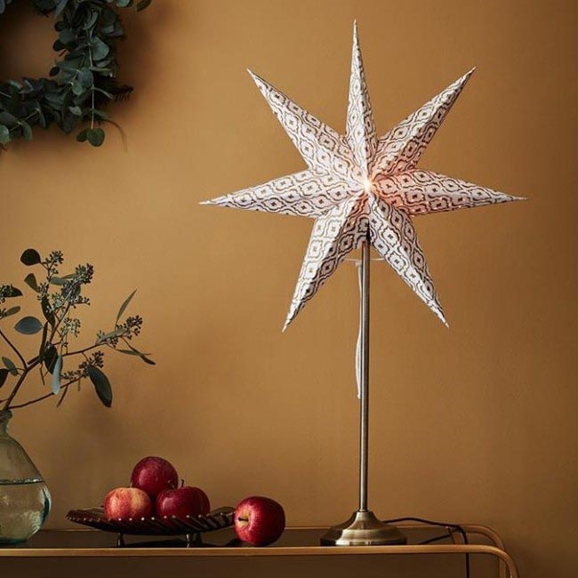 Markslöjd 705310 - Decorazione natalizia BAROQUE 1xE14/25W/230V 65 cm bianco/cromo opaco