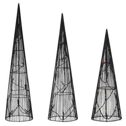 Markslöjd 705748 - SET 3x LED Weihnachtsdekoration DUNGE LED/2,7W/4,5V schwarz