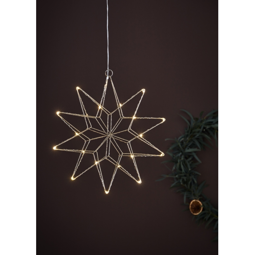 Markslöjd 705750 - Decorazione natalizia LED GLEAM LED/0,6W/3xAA argento