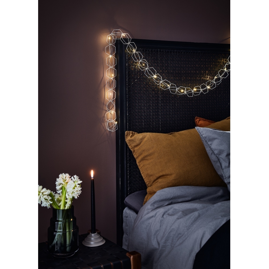 Markslöjd 705753 - Dekorative LED-Kette SERVE LED/3xAA 1,9m silbern
